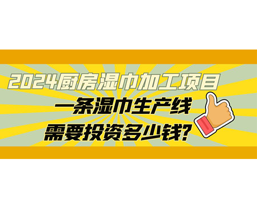 2024廚房濕巾加工項目，一條濕巾生產(chǎn)線需要投資多少錢？