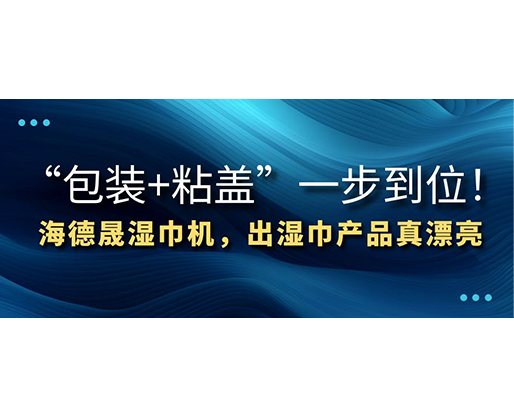 “包裝+粘蓋”一步到位！海德晟濕巾機(jī)，出濕巾產(chǎn)品真漂亮