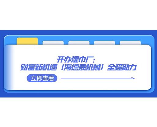 開辦濕巾廠：財(cái)富新機(jī)遇，【海德晟機(jī)械】全程助力